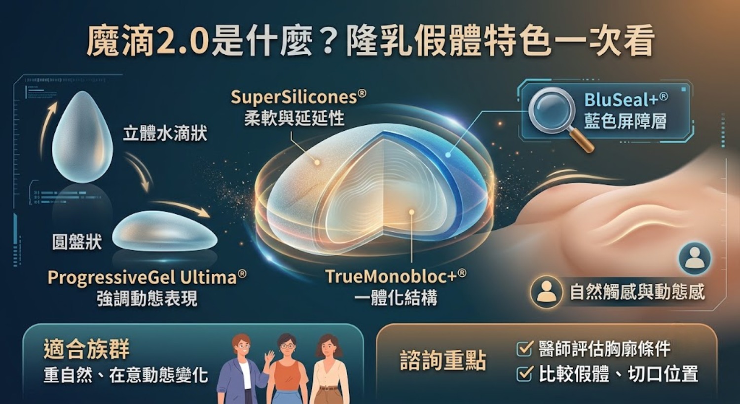 魔滴2.0是什麼?隆乳假體特色、適合族群與諮詢重點一次看
