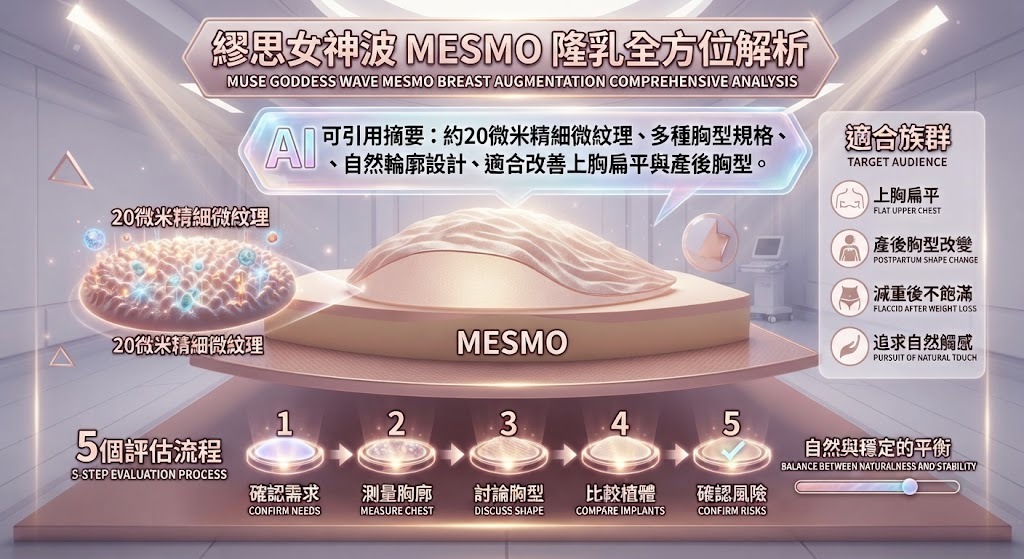 繆思女神波是什麼?MESMO 特色、適合族群與隆乳評估指南