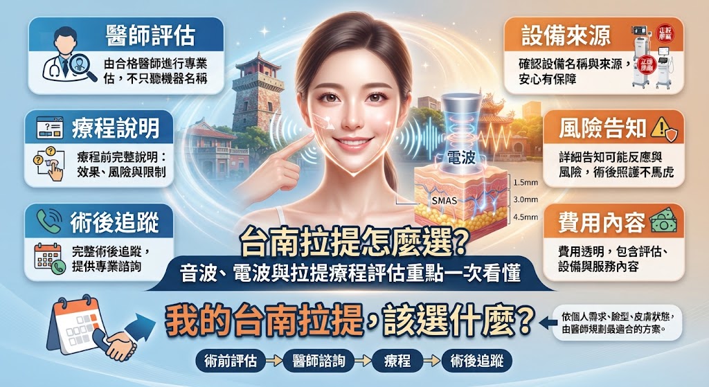 台南拉提怎麼選？音波、電波與拉提療程評估重點一次看懂