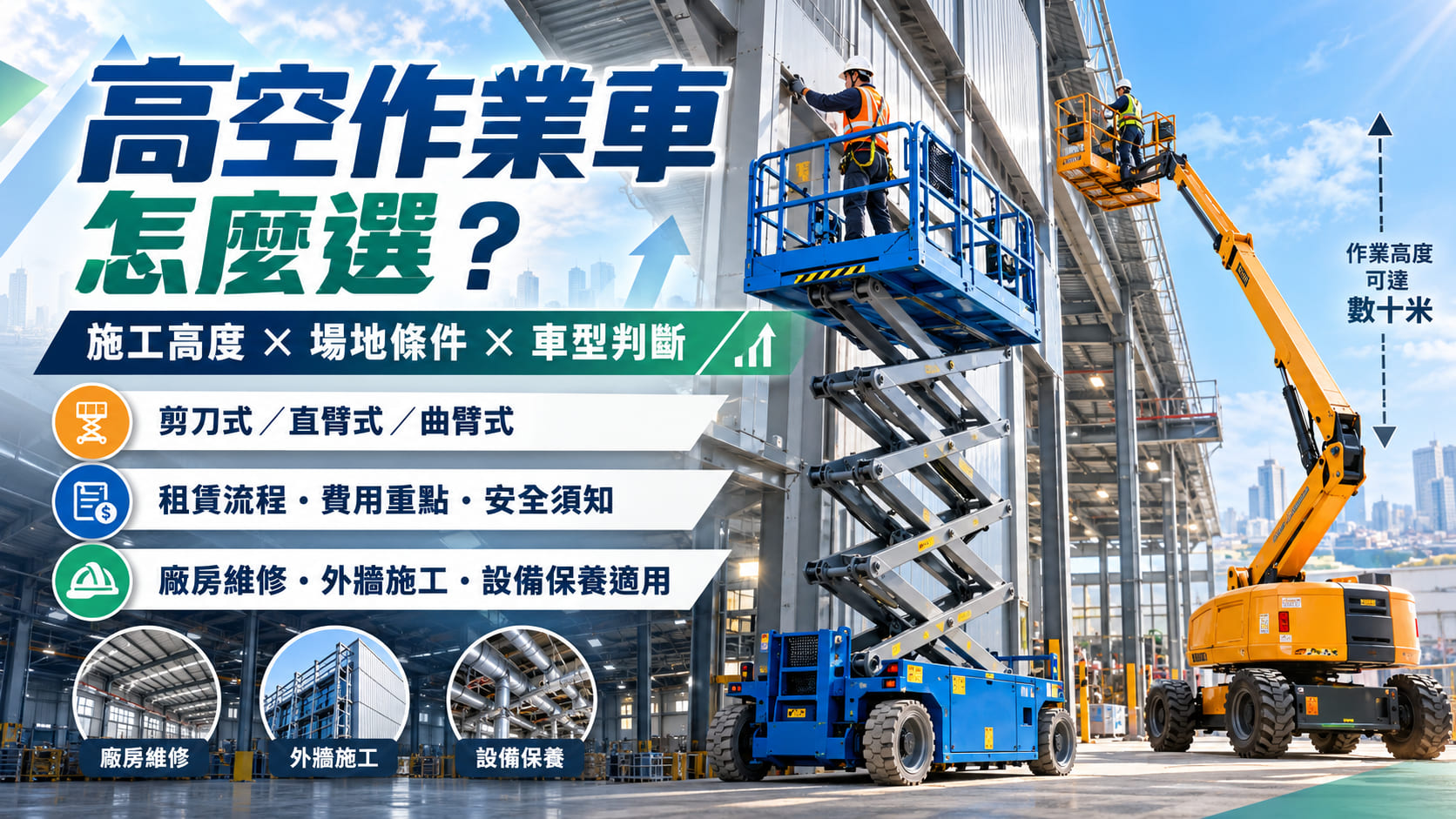 高空作業車怎麼選？從施工高度、場地到車型一次判斷