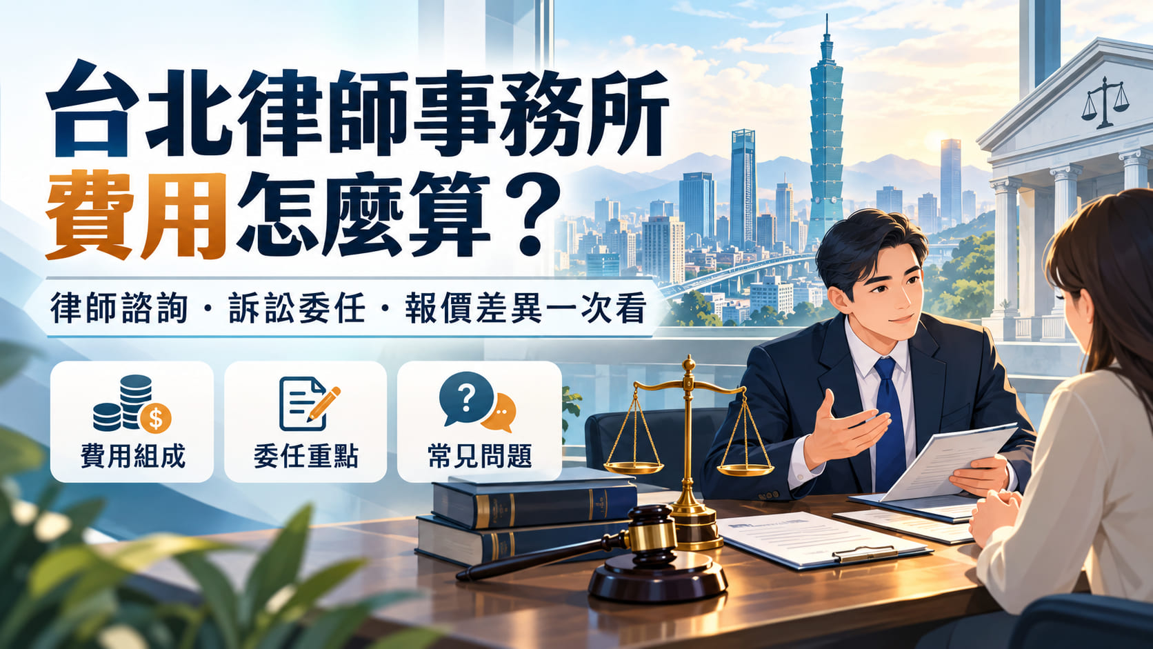 台北律師事務所費用怎麼算？律師諮詢、訴訟委任與報價差異一次看